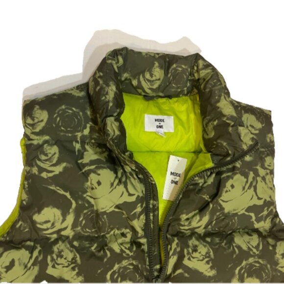 Mode of One Men Puffer Vest Full Zip Wild Ivy Size XXL - Picture 2 of 6